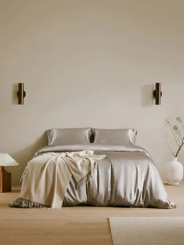 Silk Pillow Cases 25MM Square 2-Pack - Silver Grey, Silk alternate view