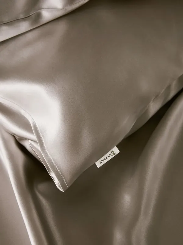 Silk Pillowcase 2 Piece Set - Silver Gray, Charmeuse Silk product