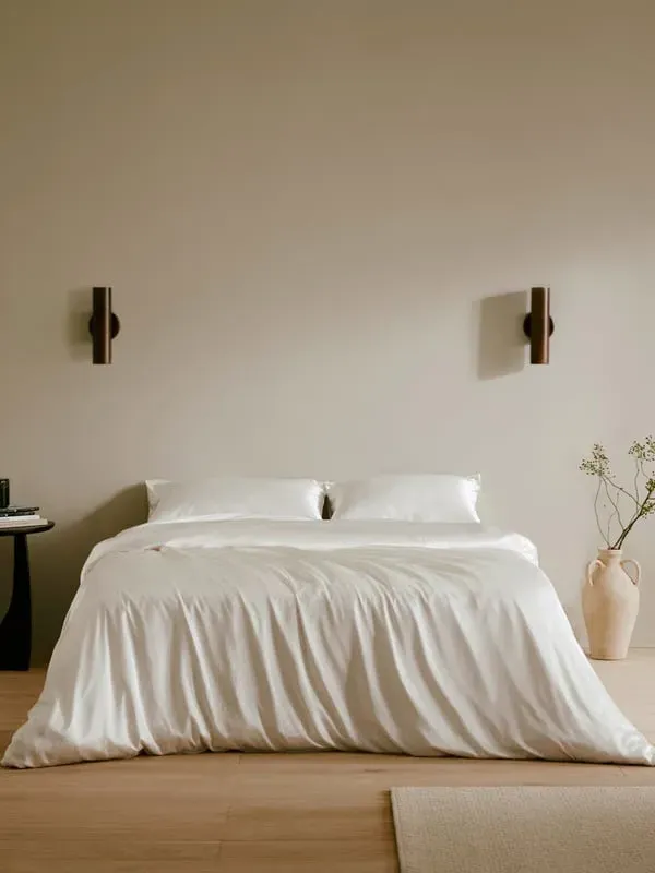 Silk Seamless Single Duvet Cover - Natural White, Silk product