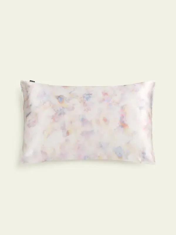 Silk Square Pillowcase Envelope Closure - Pink-Purple Watercolor product