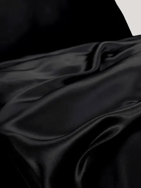 Silk Super King Duvet Cover - Black, Mulberry Silk alternate view