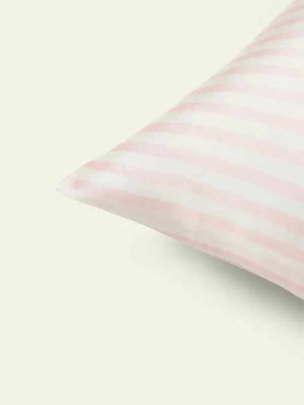 Striped Charmeuse Envelope Pillowcase Square - Light Rosy, Silk alternate view