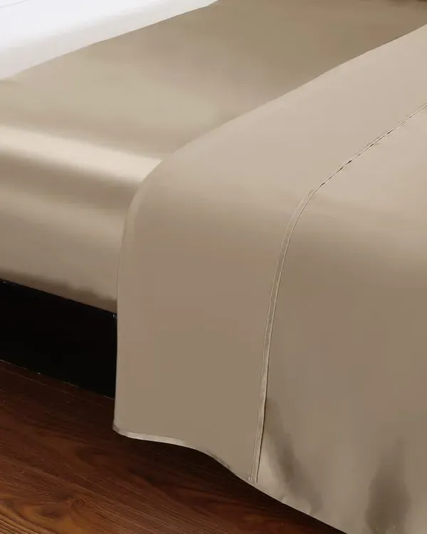 Super King Size Silk Duvet Cover 400 Thread Count - Taupe alternate view