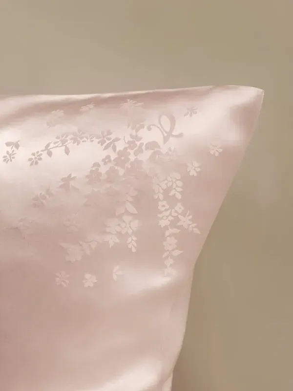 YING Jacquard Standard Size Pillowcase - Cherry Blossom, Silk alternate view