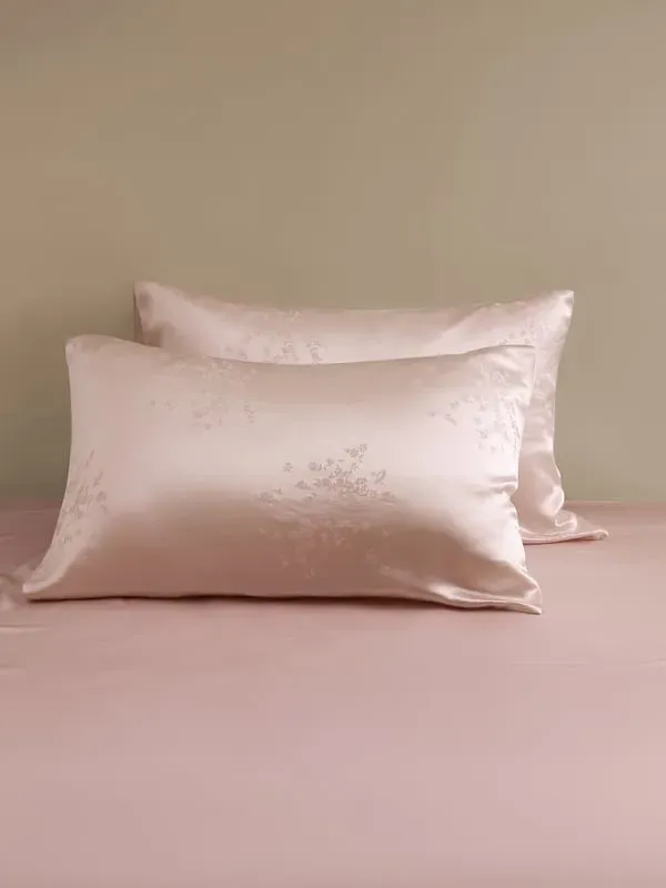 YING Jacquard Standard Size Pillowcase - Cherry Blossom, Silk product