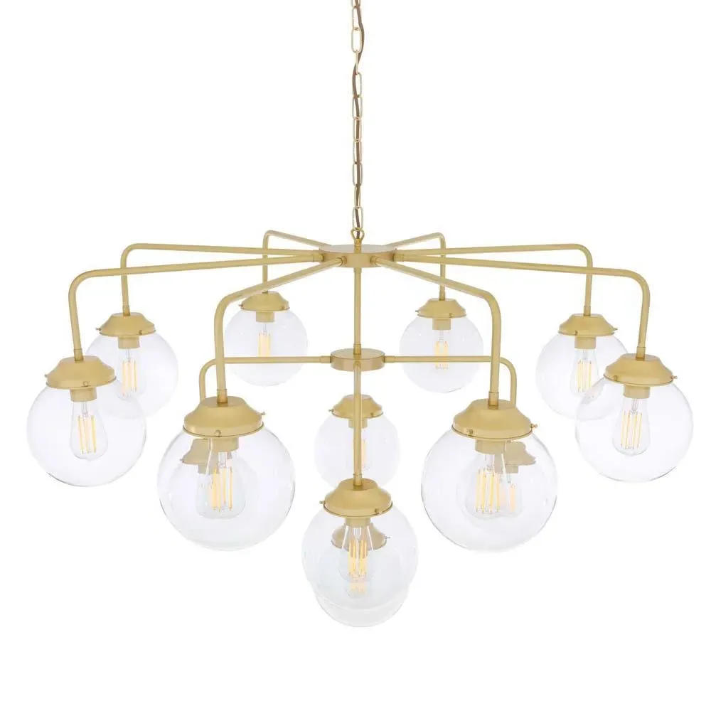 100cm Chandelier Geometric Design - Clear Glass image