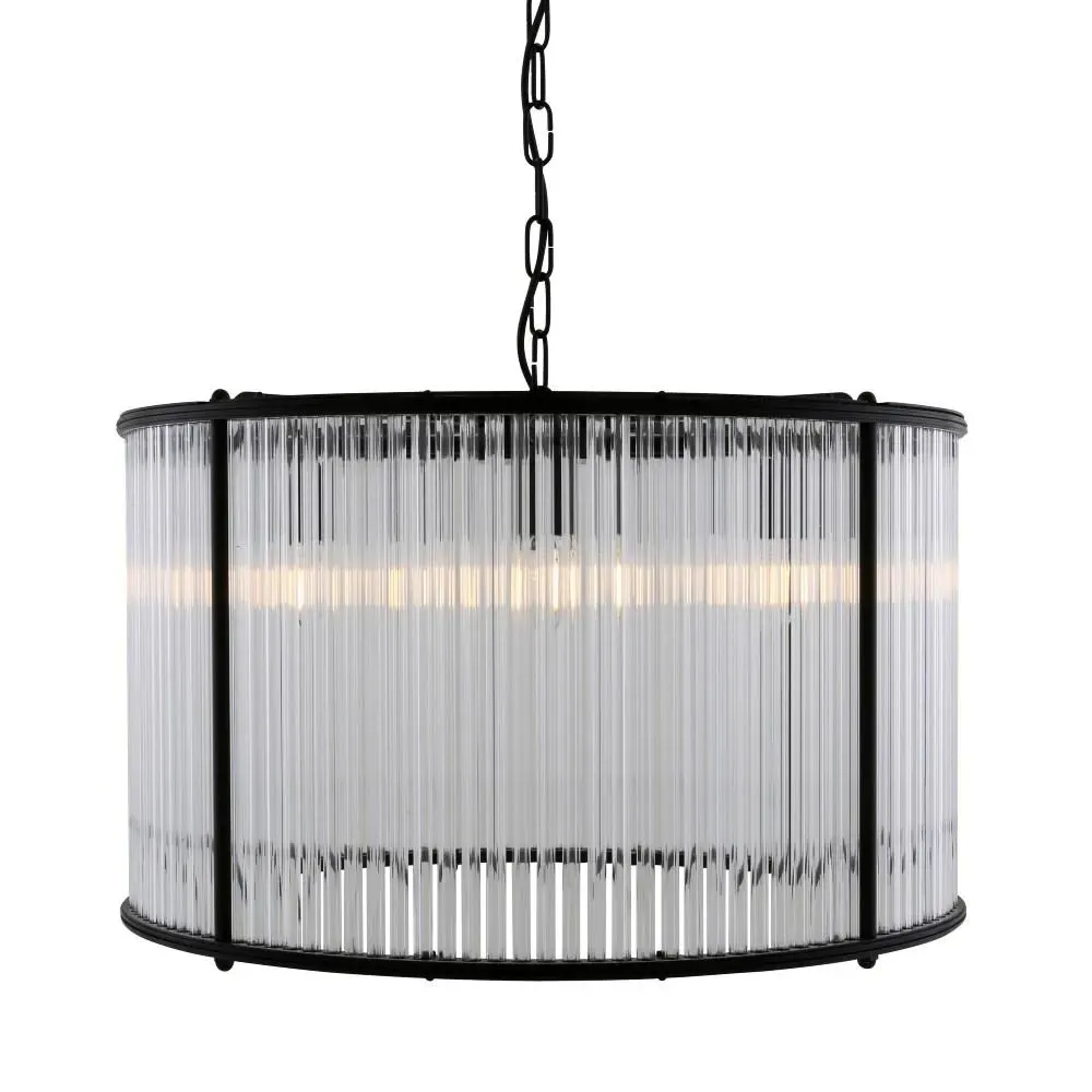 100cm Grand Chandelier with Glass Rods - Brass image