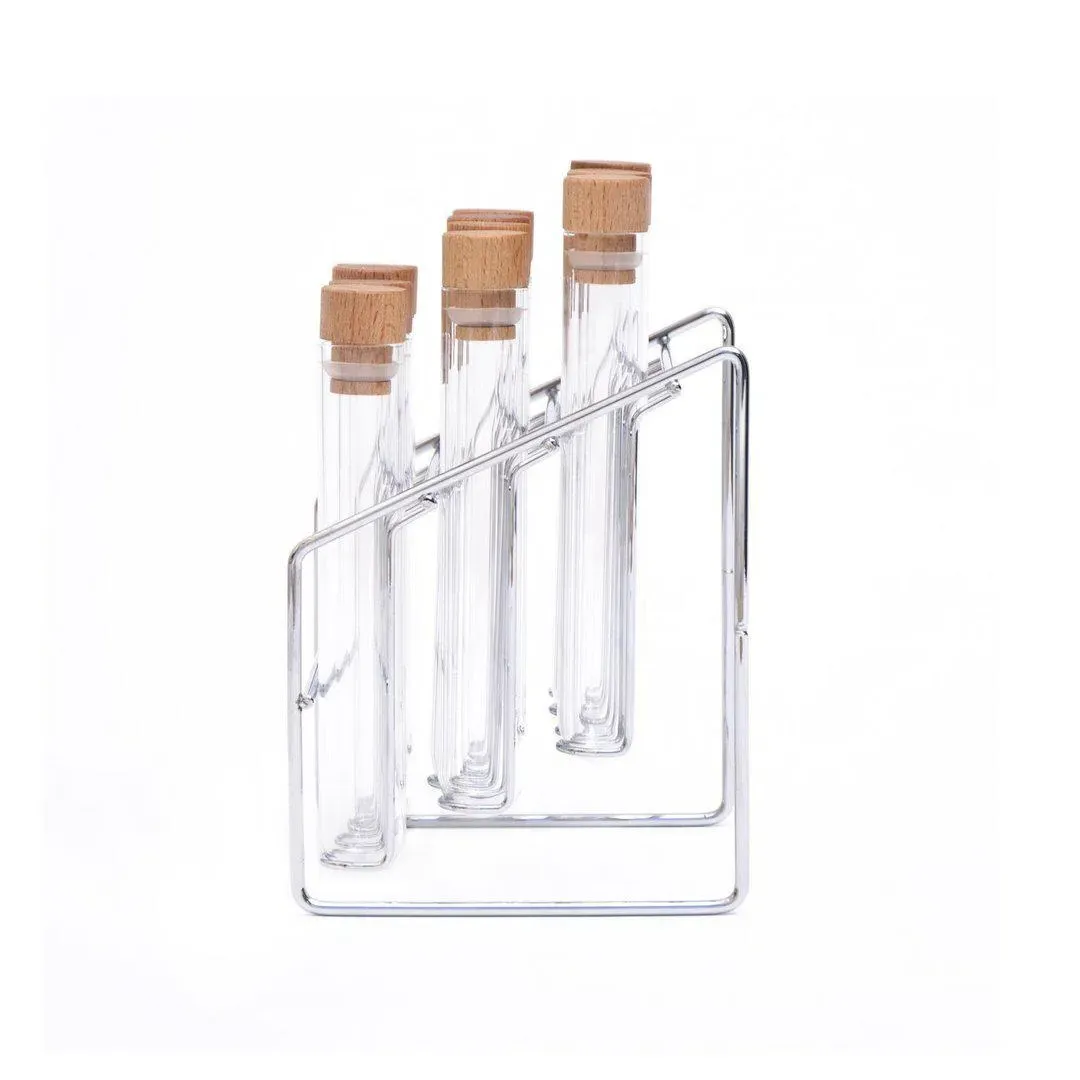12-Tube Spice Rack with Stand - Clear, Glass