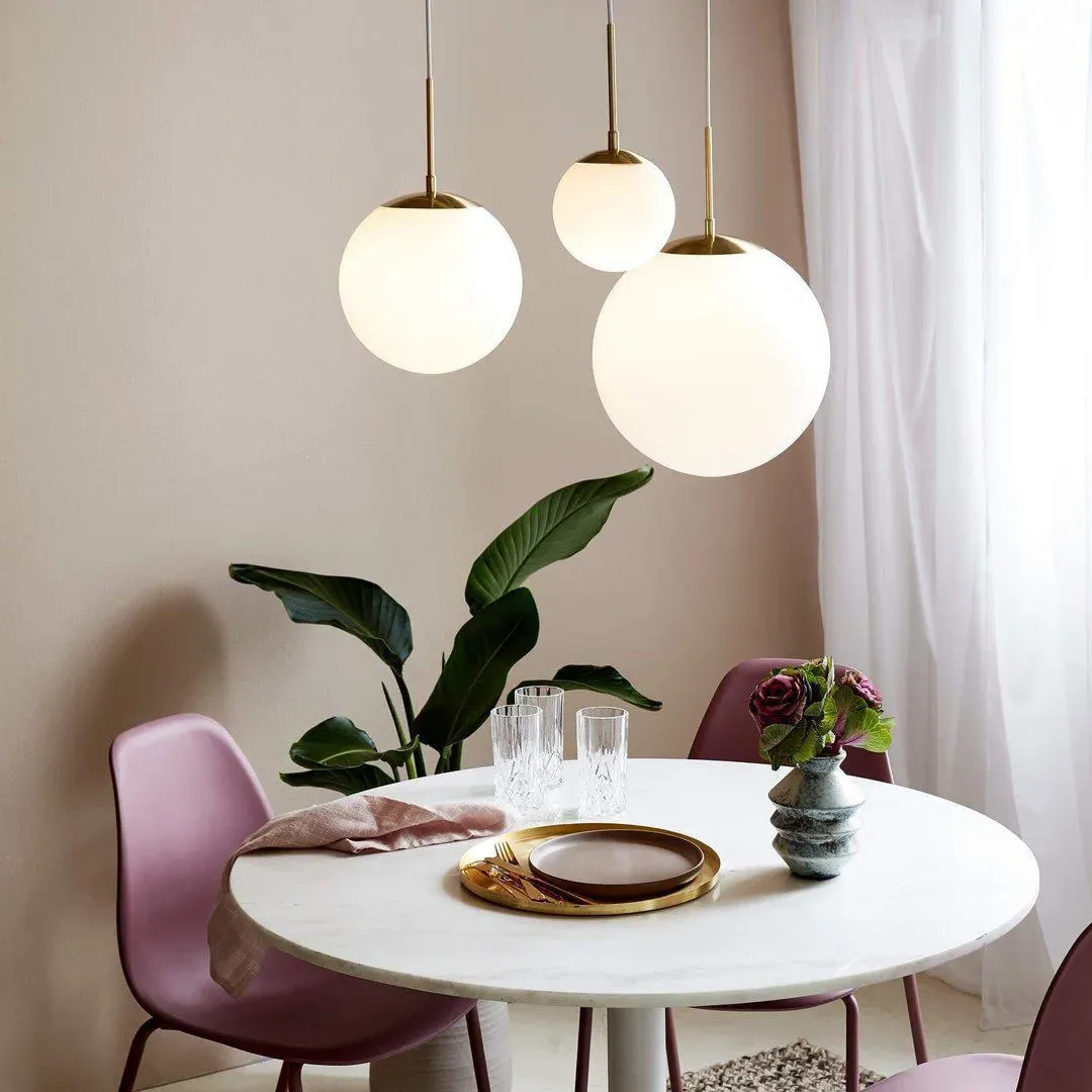 15cm Pendant Light with Glass Dome - Brass image