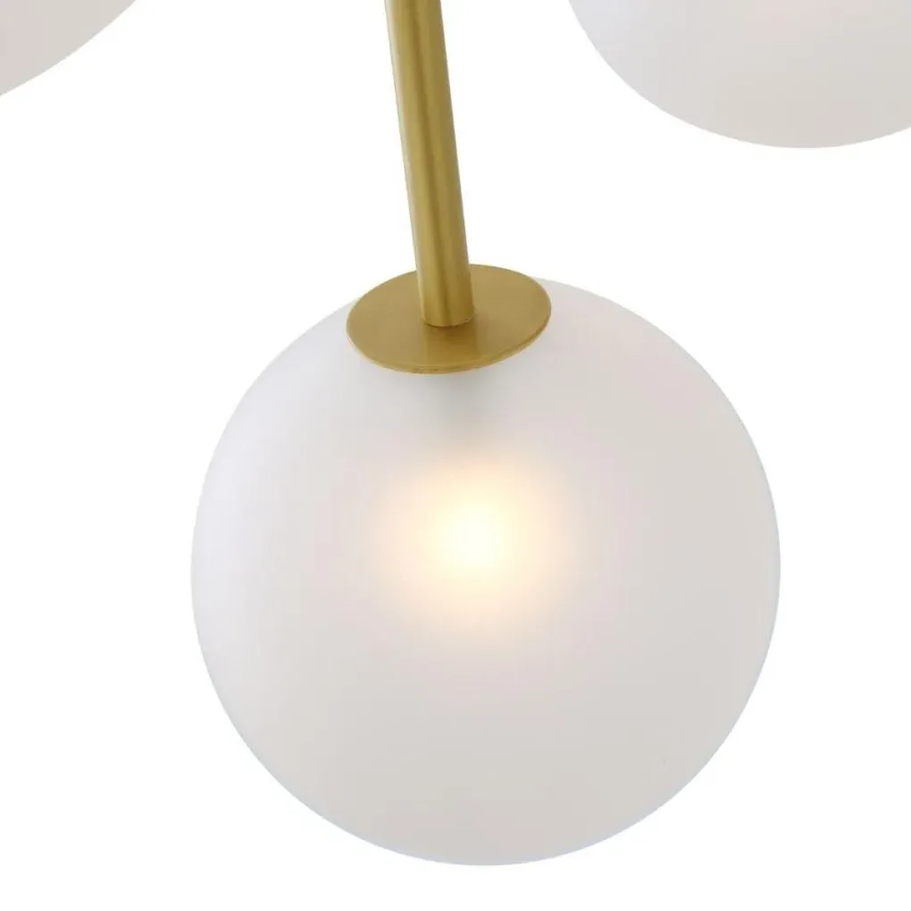 18-Light Globe Chandelier - Satin Brass, Glass