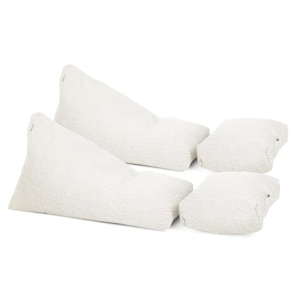 2-Piece Beanbag Lounger Set - Teddy