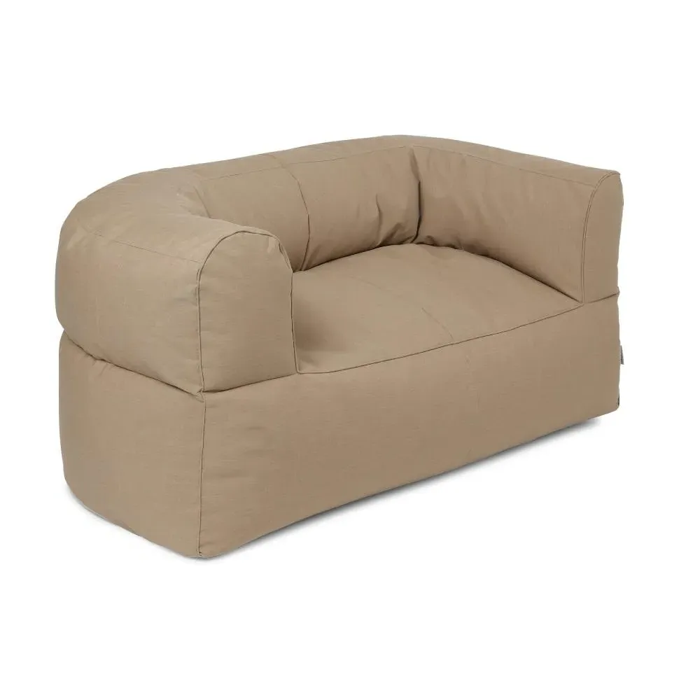 2-Seater Outdoor Sofa Round Design - Taupe