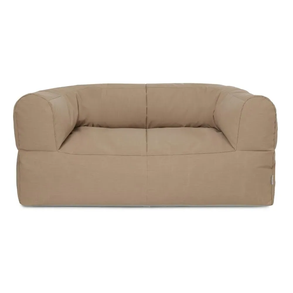 2-Seater Outdoor Sofa Round Design - Taupe