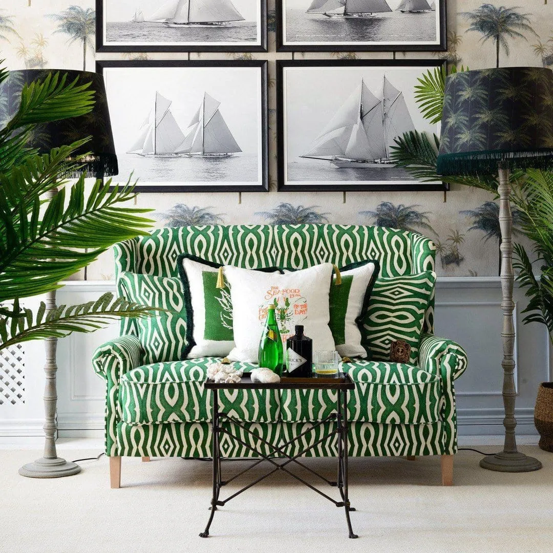2-Seater Sofa - Green, Linen image