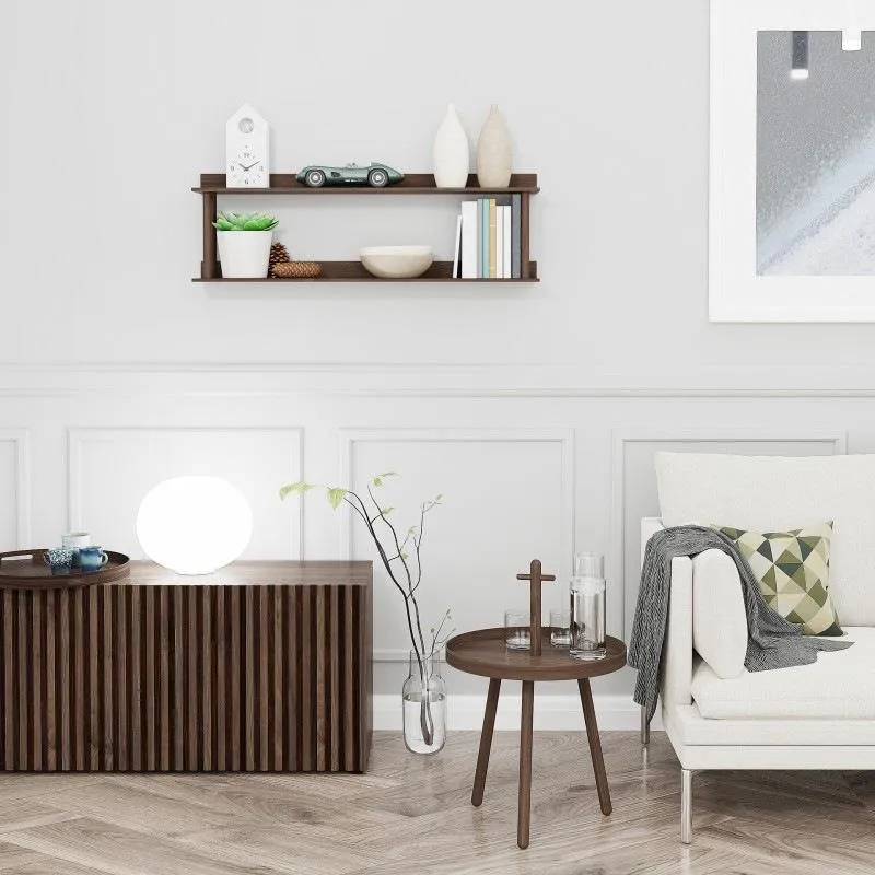 2-Tier Wall Shelf - Walnut