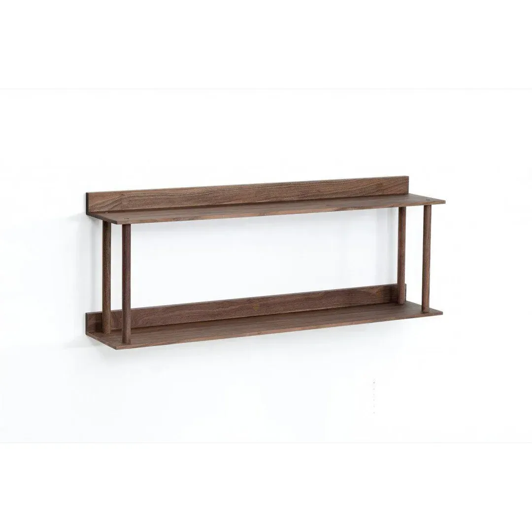 2-Tier Wall Shelf - Walnut
