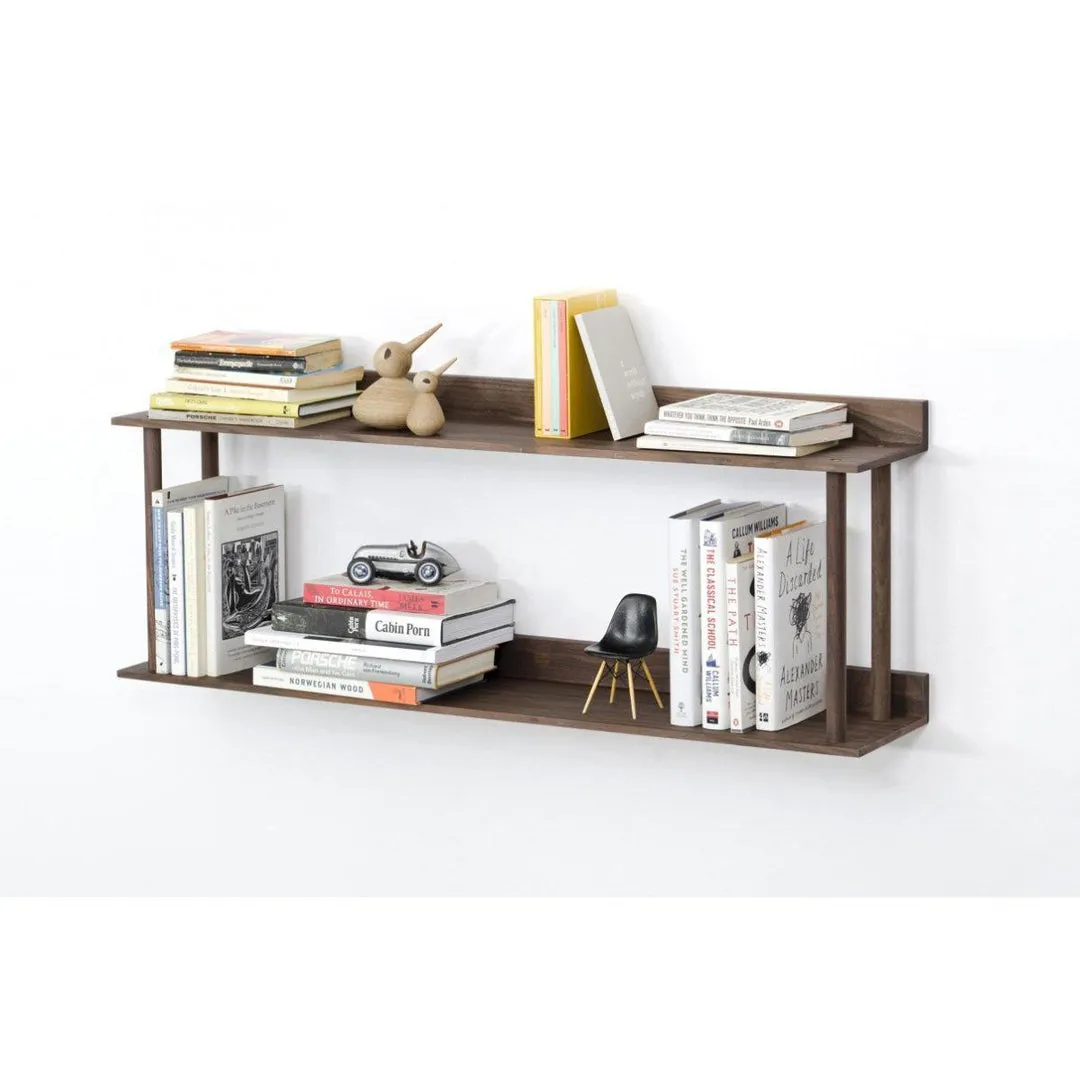 2-Tier Wall Shelf - Walnut