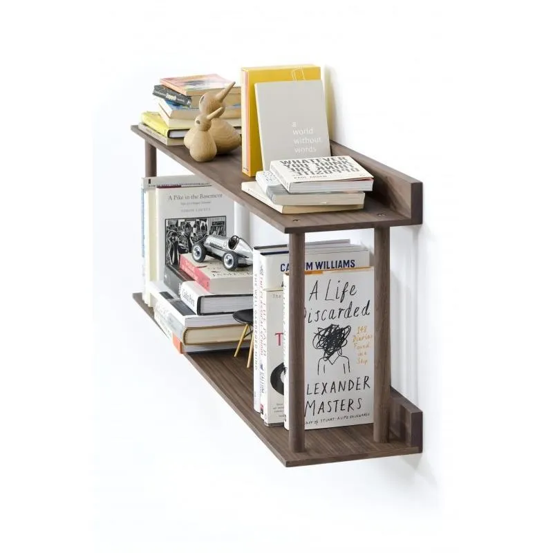 2-Tier Wall Shelf - Walnut