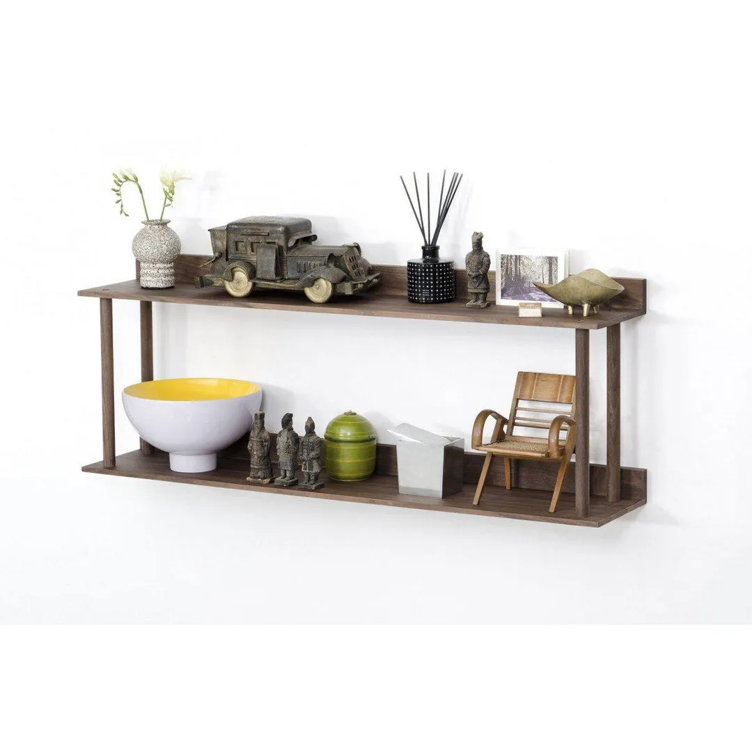 2-Tier Wall Shelf - Walnut