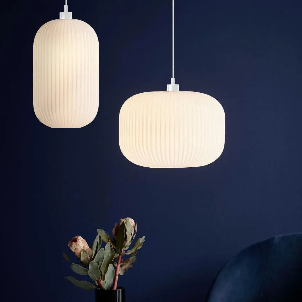 20cm Pendant Lamp - White, Glass