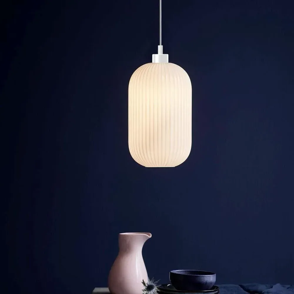 20cm Pendant Lamp - White, Glass image