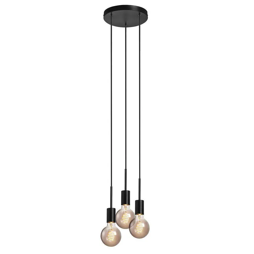 3-Light Pendant Light - Black