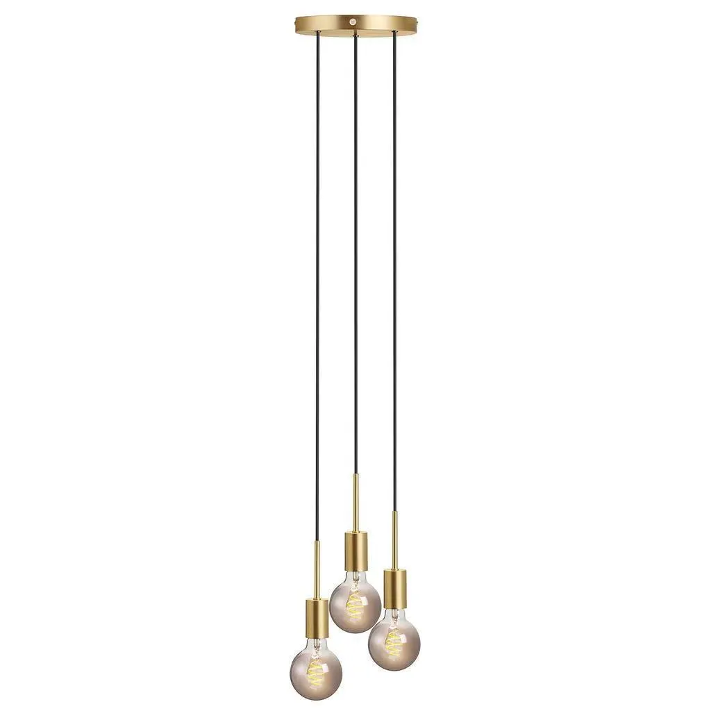 3-Light Pendant Light - Brass