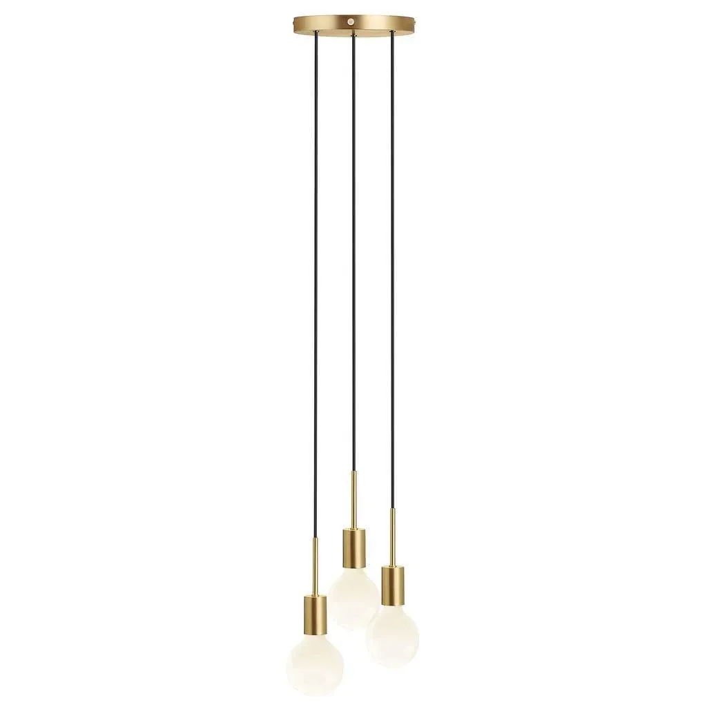 3-Light Pendant Light - Brass