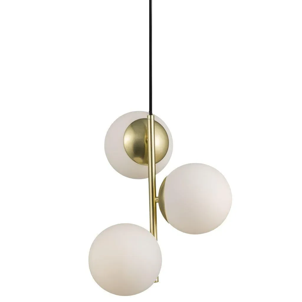 3-Light Pendant Light - Brass