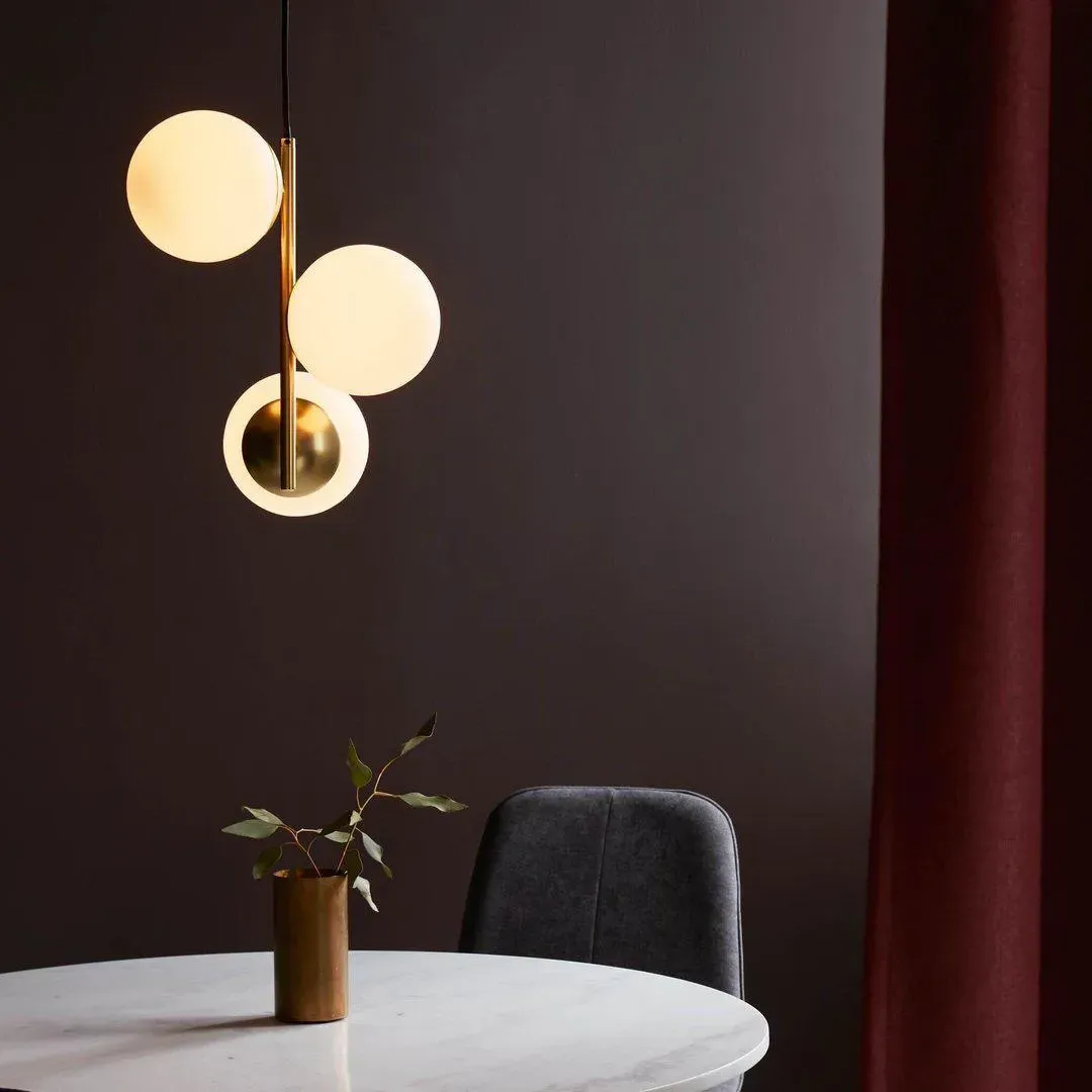 3-Light Pendant Light - Brass