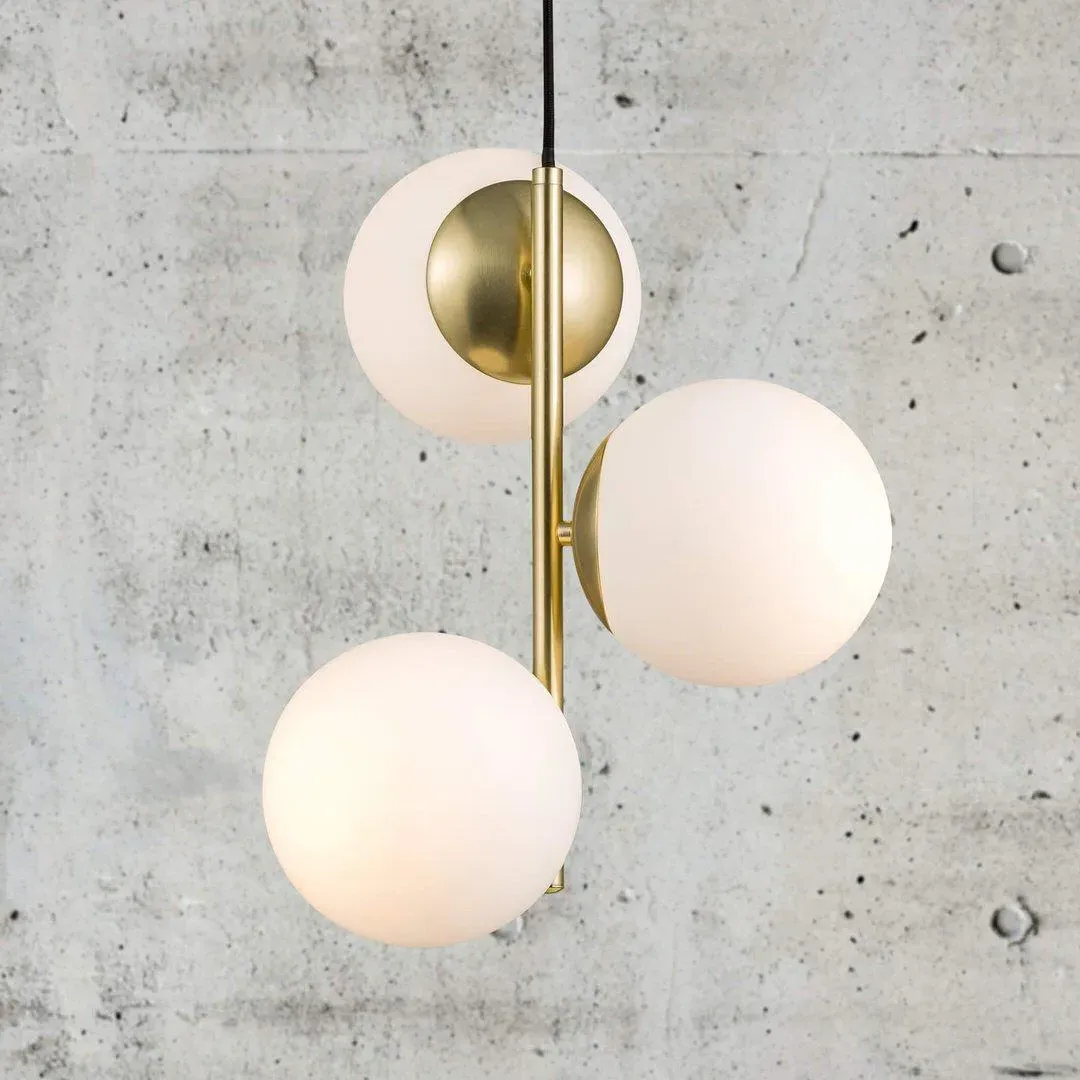 3-Light Pendant Light - Brass