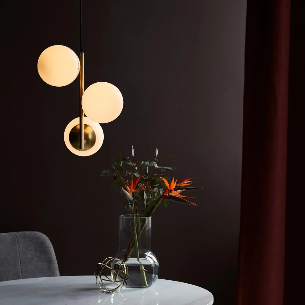 3-Light Pendant Light - Brass
