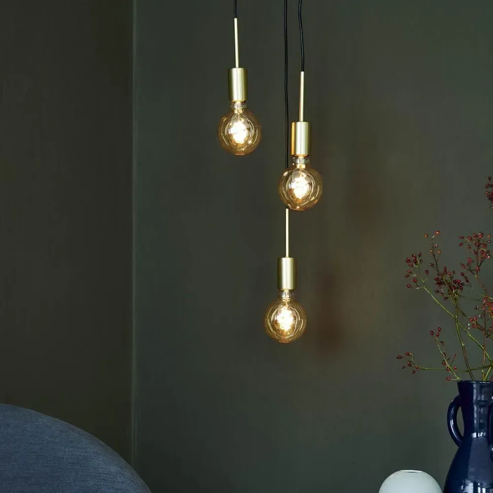 3-Light Pendant Light - Brass