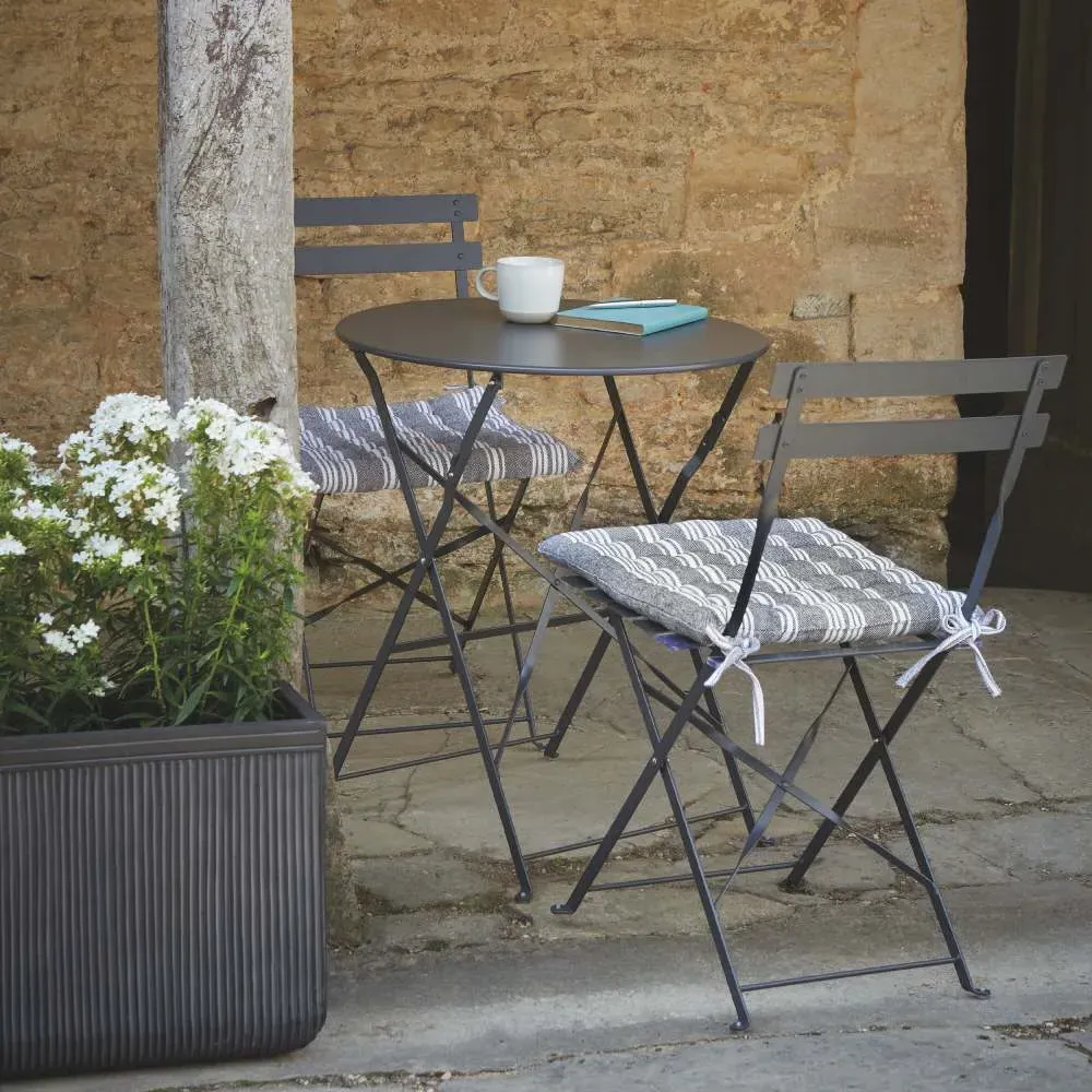3-Piece Folding Bistro Set - Carbon, Steel image