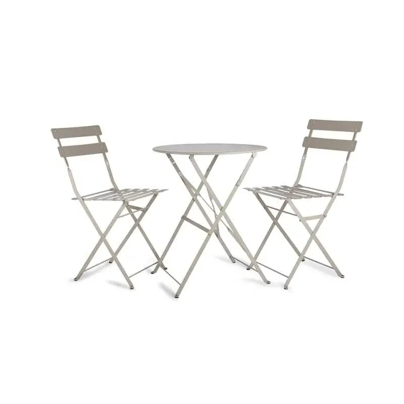 3-Piece Folding Bistro Set - Clay, Steel
