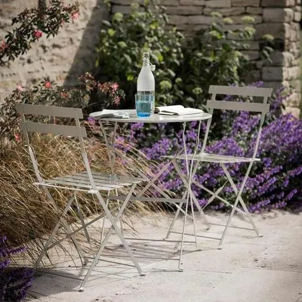3-Piece Folding Bistro Set - Clay, Steel