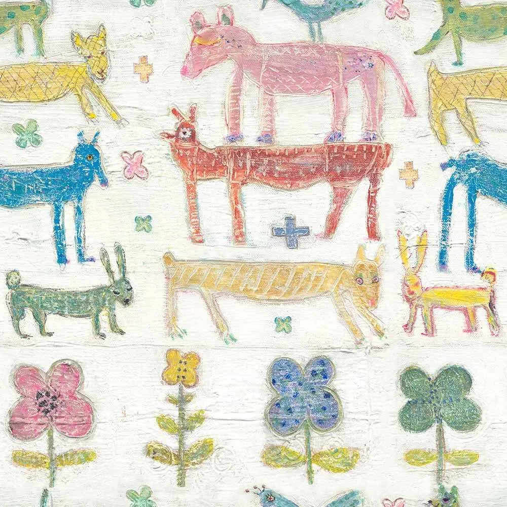 3-Roll Animal Wallpaper Set - Stacked Design