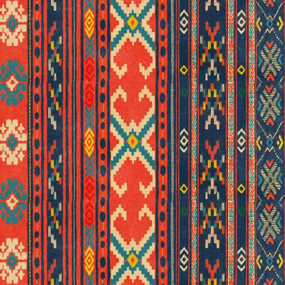 3-Roll Heritage Wallpaper Set - Geometric Pattern