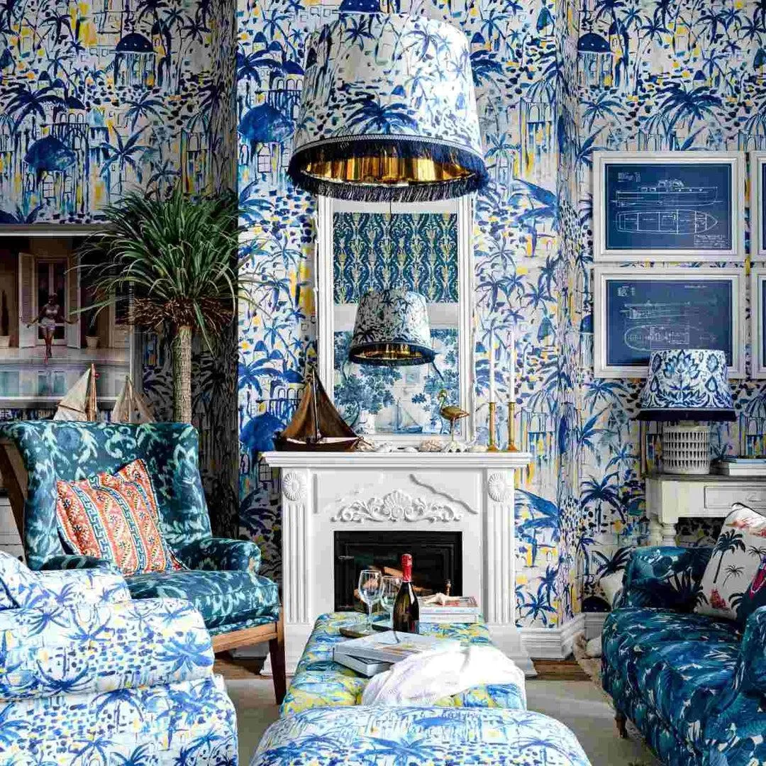 3-Roll Mural Wallpaper Set - Greek Island Design image