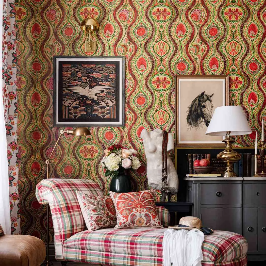 3-Roll Paisley Wallpaper Set - Multicolor
