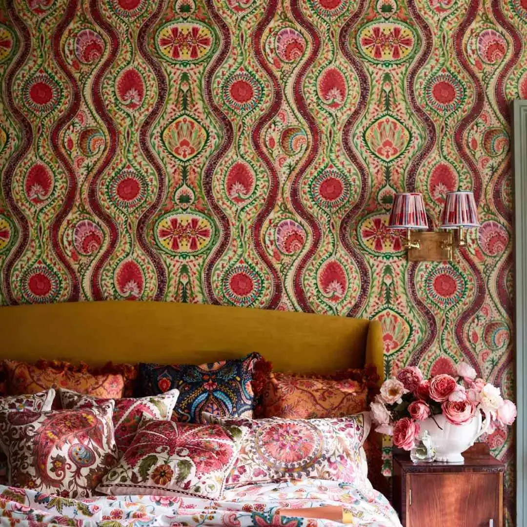 3-Roll Paisley Wallpaper Set - Multicolor image
