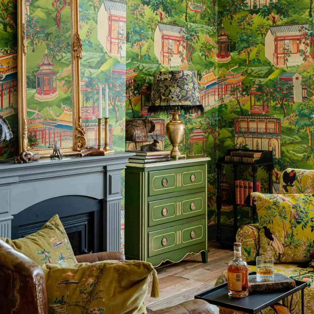 3-Roll Wallpaper Set - Chinese Garden Design