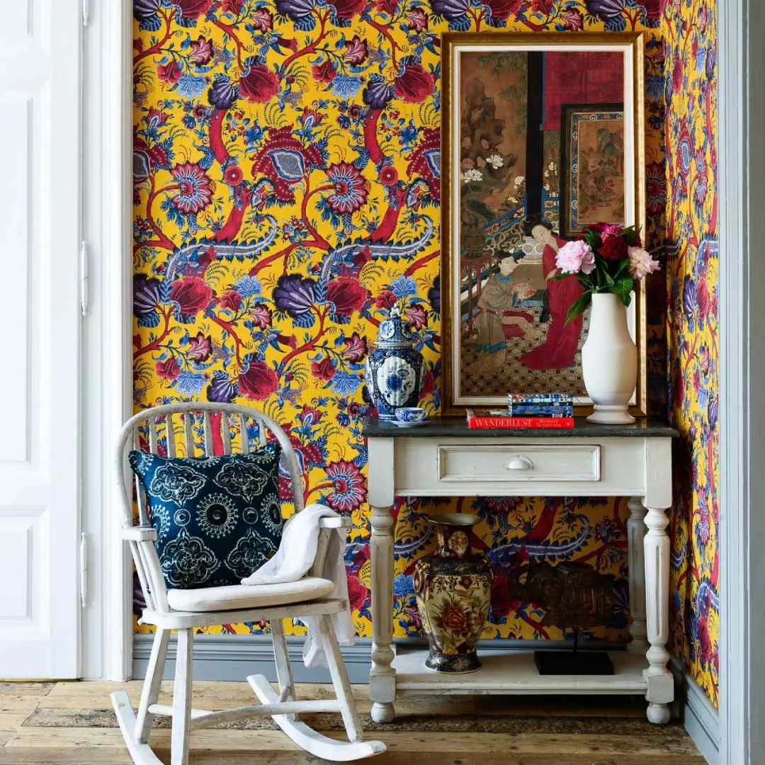 3-Roll Wallpaper Set - Chinese Paisley Pattern image