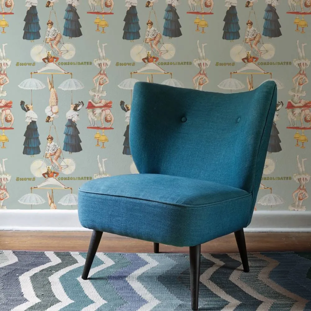 3-Roll Wallpaper Set Circus Design - Blue image