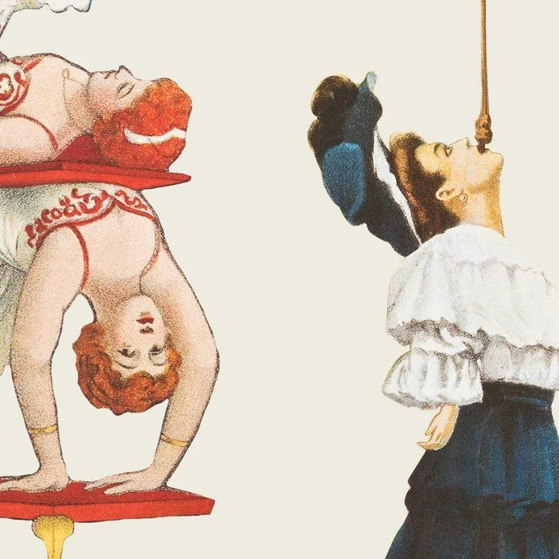 3-Roll Wallpaper Set - Circus Performers Design