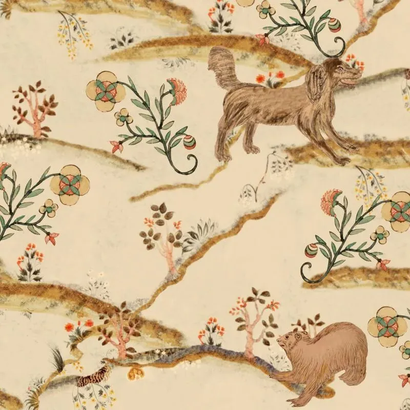 3-Roll Wallpaper Set - Folk Animal Print
