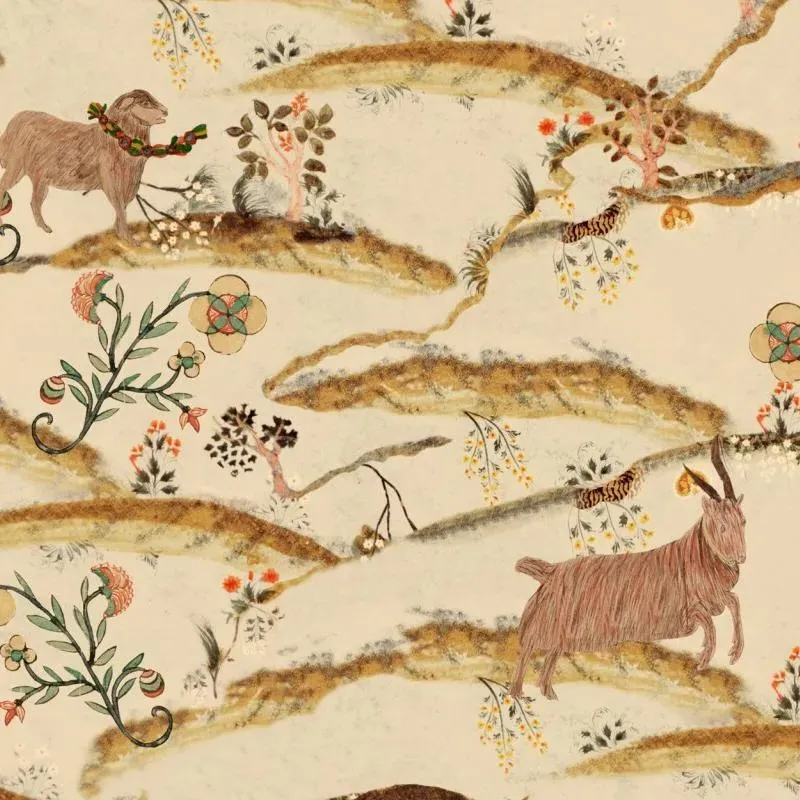 3-Roll Wallpaper Set - Folk Animal Print