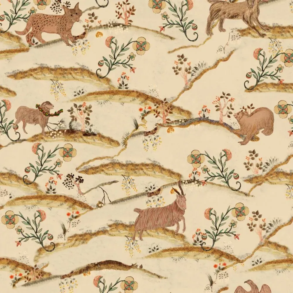 3-Roll Wallpaper Set - Folk Animal Print