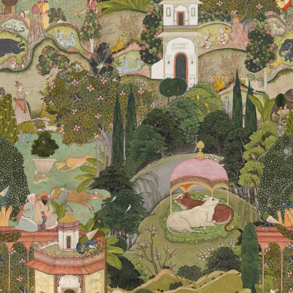 3-Roll Wallpaper Set - Gardens of Jaipur Pattern