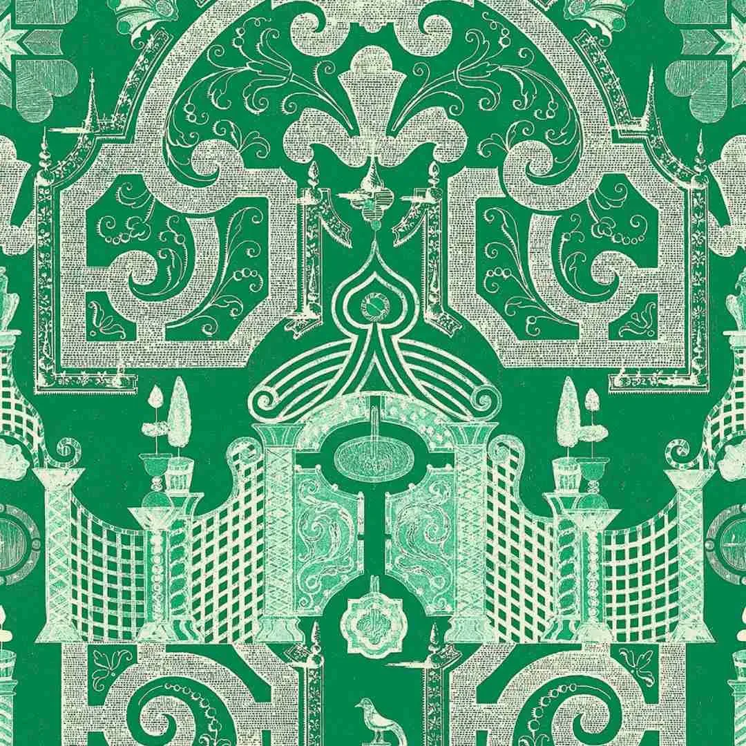 3-Roll Wallpaper Set - Greenlake, Oriental Pattern